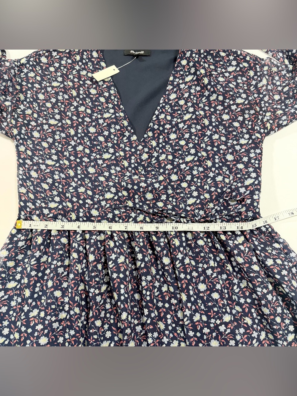 NWT Madewell Floral Seersucker Georgette Midi Dress XXS MB212 - Picture 15 of 16